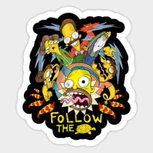 Simpsons Follow The Turttle Sticker